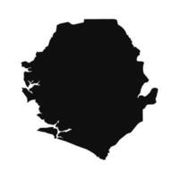 abstract silhouet Sierra Leone gemakkelijk kaart vector