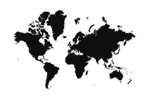 abstract silhouet wereld gemakkelijk kaart vector