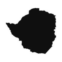 abstract silhouet Zimbabwe gemakkelijk kaart vector