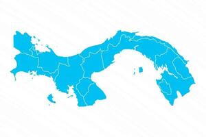vlak ontwerp kaart van Panama met details vector