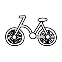 fiets oude lijn stijlicoon vector