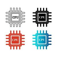 abstract CPU silhouet illustratie vector