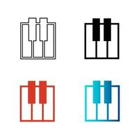 abstract piano silhouet illustratie vector