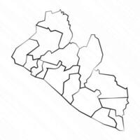 hand- getrokken Liberia kaart illustratie vector