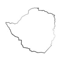 hand- getrokken bekleed Zimbabwe gemakkelijk kaart tekening vector