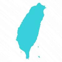 vector gemakkelijk kaart van Taiwan land