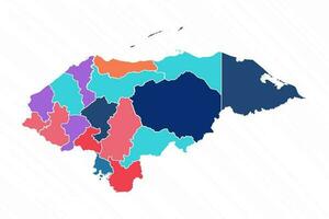 veelkleurig kaart van Honduras met provincies vector