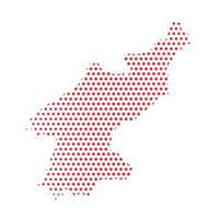 vector noorden Korea stippel kaart illustratie