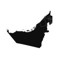 abstract Verenigde Arabisch emiraten silhouet gedetailleerd kaart vector