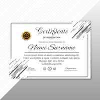 Moderne certificaatsjabloon geometrische achtergrond vector