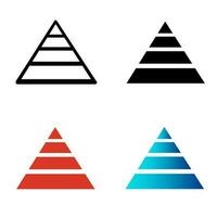 abstract piramide hiërarchie silhouet illustratie vector
