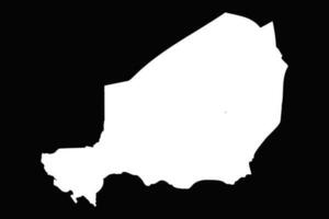 gemakkelijk Niger kaart geïsoleerd Aan zwart achtergrond vector