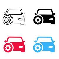 abstract auto onderhoud silhouet illustratie vector