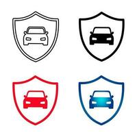 abstract veiligheid auto silhouet illustratie vector