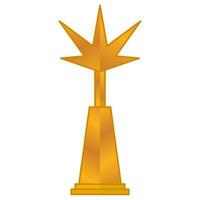 elegant goud kleur kampioenschap trofee vector