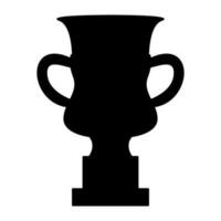 kampioen trofee silhouet in zwart kleur vector