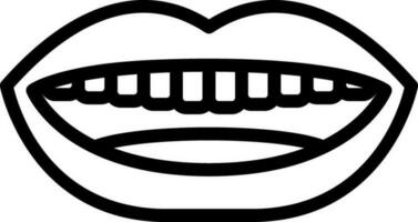 lijnpictogram voor mond vector