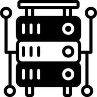 solide icoon voor databank vector