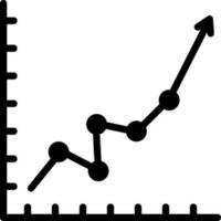 solide icoon voor lijn diagram vector