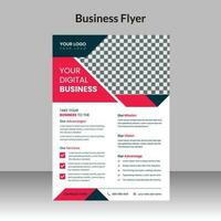 zakelijke flyer ontwerp en digitaal marketingbureau brochure voorbladsjabloon vector