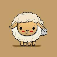 dier schapen tekenfilm karakter ontwerp. geschikt voor Ramadan, eid al fitr en eid al adha decoratie. vector