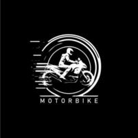 motorrijder icoon, motorfiets fietser embleem, snelheid rijder teken, motorrijden logo sjabloon. vector illustratie.