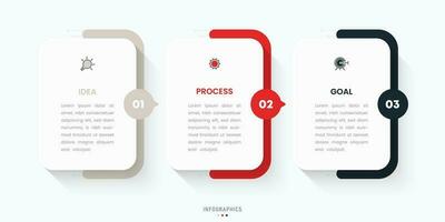 vector infographic labelontwerpsjabloon met pictogrammen en 3 opties of stappen. kan worden gebruikt voor procesdiagram, presentaties, workflowlay-out, banner, stroomschema, infografiek.