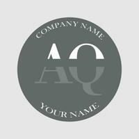 eerste aq logo brief monogram luxe hand- getrokken vector