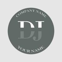 eerste dj logo brief monogram luxe hand- getrokken vector