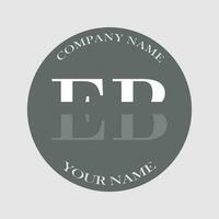 eerste eb logo brief monogram luxe hand- getrokken vector
