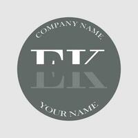 eerste ek logo brief monogram luxe hand- getrokken vector