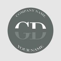 eerste gd logo brief monogram luxe hand- getrokken vector