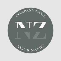 eerste nz logo brief monogram luxe hand- getrokken vector