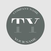 eerste ty logo brief monogram luxe hand- getrokken vector