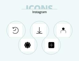 instagram glyph icoon pak 5 icoon ontwerp. gebruiker. profiel. logo. mensen. twitter vector