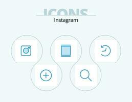 instagram blauw icoon pak 5 icoon ontwerp. . logo. foto. twitteren. sets vector