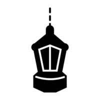 ramadan kareem lamp hangende lijnstijl vector