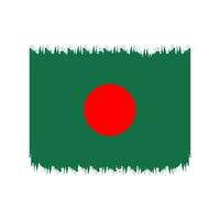 Bangladesh vlag met borstel beroertes vector illustratie, Bangladesh vlag borstel vector