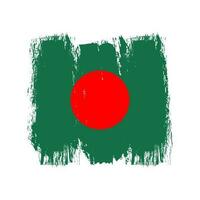 Bangladesh vlag met borstel beroertes vector illustratie, Bangladesh vlag borstel vector