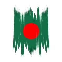 Bangladesh vlag met borstel beroertes vector illustratie, Bangladesh vlag borstel vector