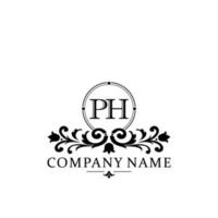 eerste brief ph gemakkelijk en elegant monogram ontwerp sjabloon logo vector