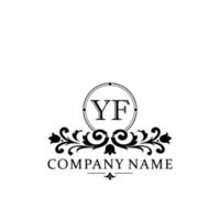 eerste brief yf gemakkelijk en elegant monogram ontwerp sjabloon logo vector