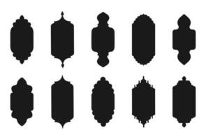 Islamitisch kaders vorm van een venster of deur boog. Arabisch kader set. vector illustratie.