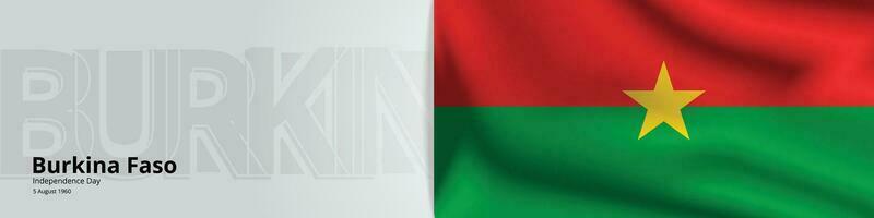 gelukkig onafhankelijkheid dag van Burkina faso, illustratie achtergrond ontwerp, land thema vector