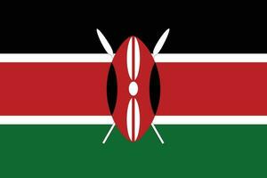 Kenia vlag vorm geven aan. vlag van Kenia vorm vector