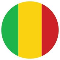 Mali vlag vorm geven aan. vlag van Mali ontwerp vorm cirkel vorm vector