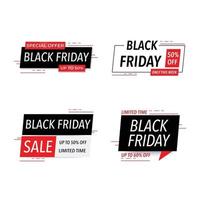 zwarte vrijdag verkoop badge en label verkoop promotie beste prijs vector illustratie platte ontwerp verkoop tags
