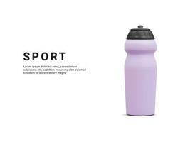 3d realistisch fles geïsoleerd Aan wit achtergrond. wei eiwit. sport voeding. vector illustratie