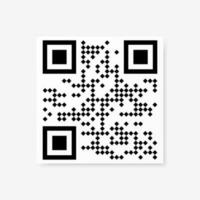 vector qr code monster voor smartphone scannen geïsoleerd Aan wit achtergrond