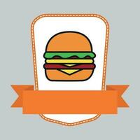 hamburger logo ontwerp vector sjabloon, snel voedsel logo, insigne vlak modern minimaal ontwerp illustratie.